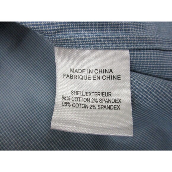 Theory Shirt Men Medium 17 32 33 Blue Long Sleeve Button Up Cotton Stretch * - Picture 5 of 16